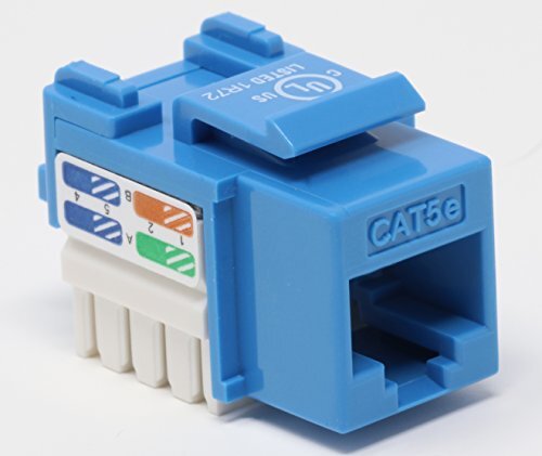 RiteAV CAT5E  Keystone Jack Blue Punchdown (110 Type)