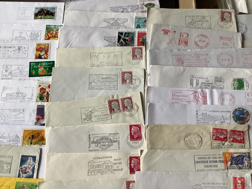 France Slogan cancelled covers 48 items Ref A1889