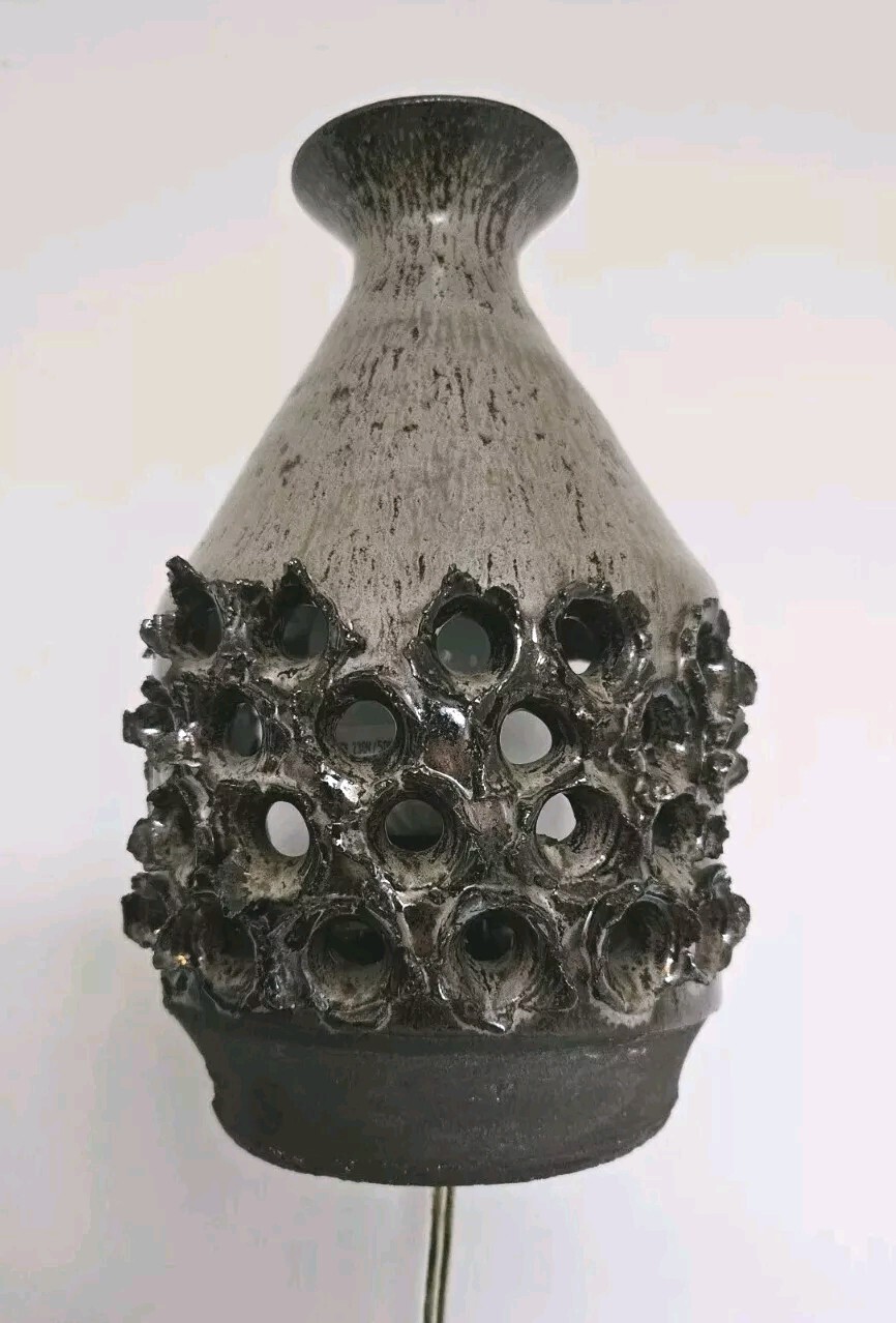 A Pair of Lovemose Danish brutalist Stoneware Vintage Wall Lights