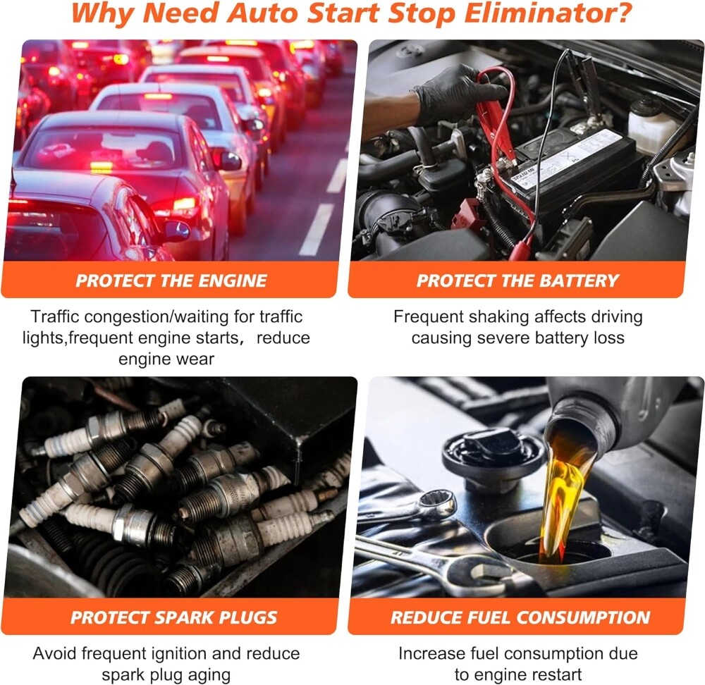 Auto Start Stop Eliminator Engine System Cable for 2018-23 Jeep Wrangler JL JLU