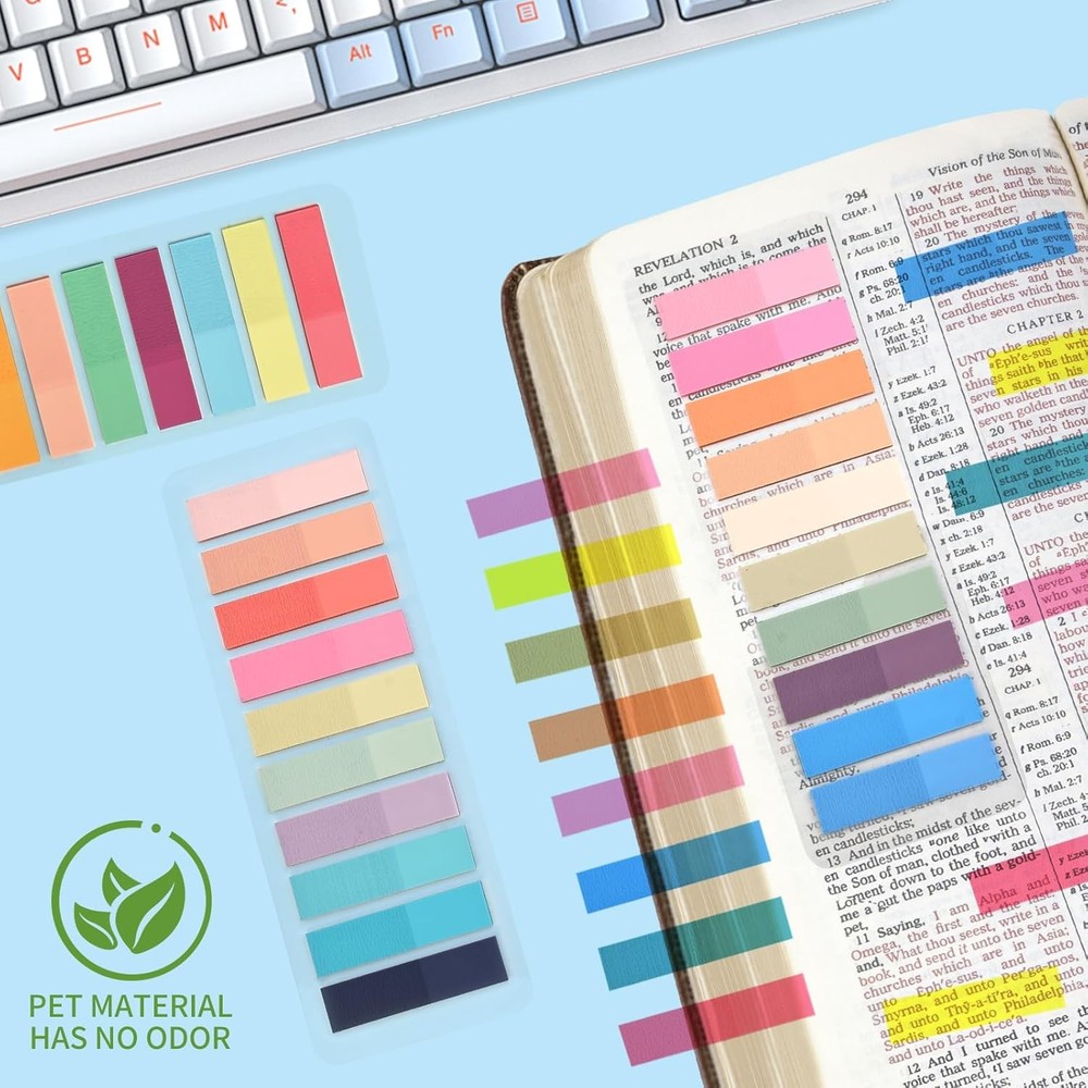 Pa Markers, Morandi Stiy Note Tabs Colored Translucent Writable