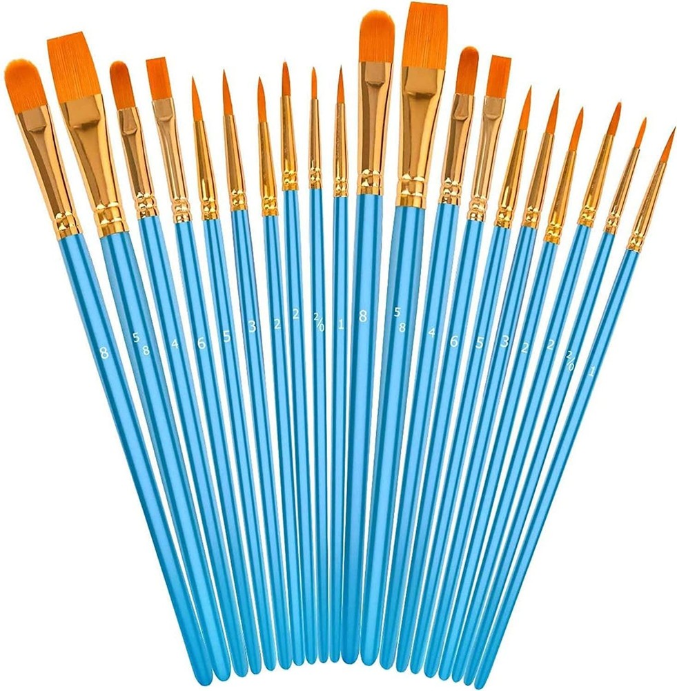 Acrylic Paint Brushes Set, Easter Basket Stuffers, 20Pcs Round Pointed Tip Ar...