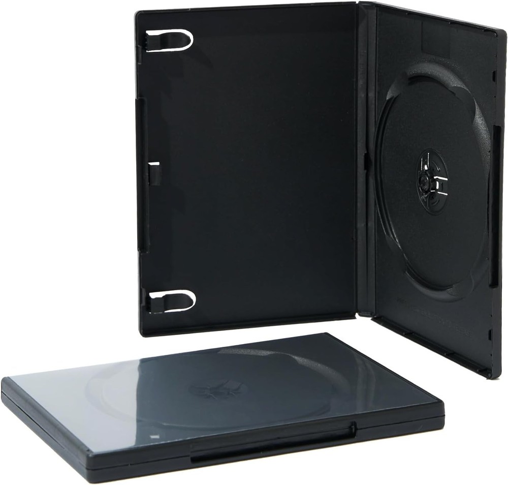 DVD+CD+Blu-Ray Replacement Disk Case One Disc Empty/Standard Size Black "GOOD"