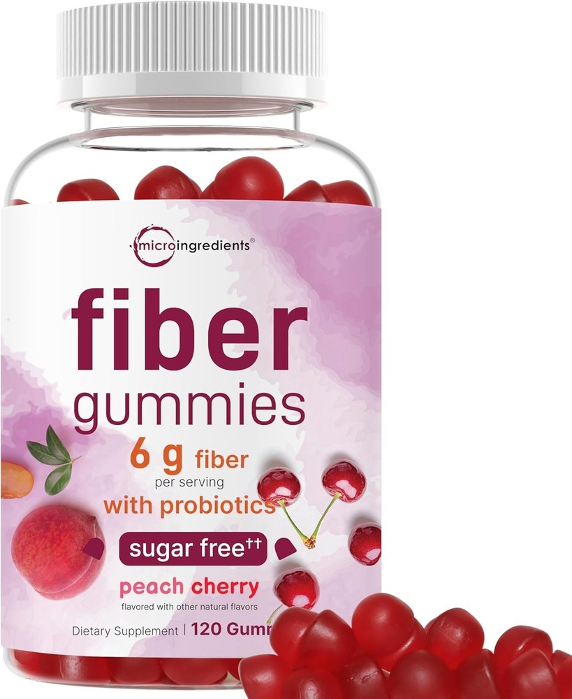 Fiber Gummies with Probiotics, | Per Serving + 2 Bill