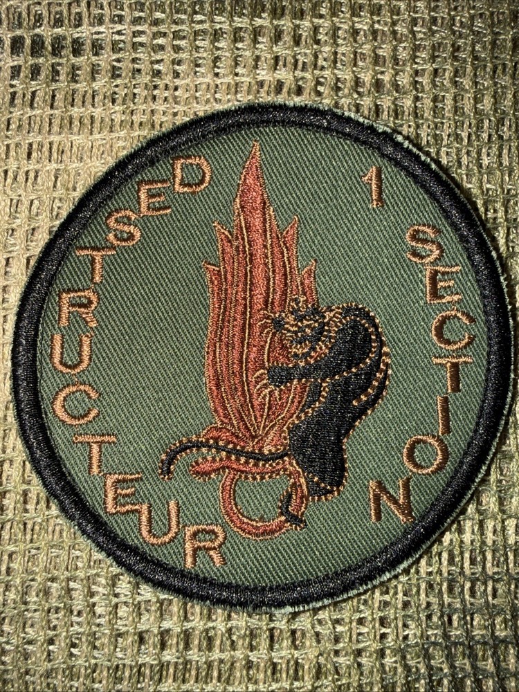 French Foreign Legion 2 Rep Section 1 Destructeurs Demolition Commando Patch
