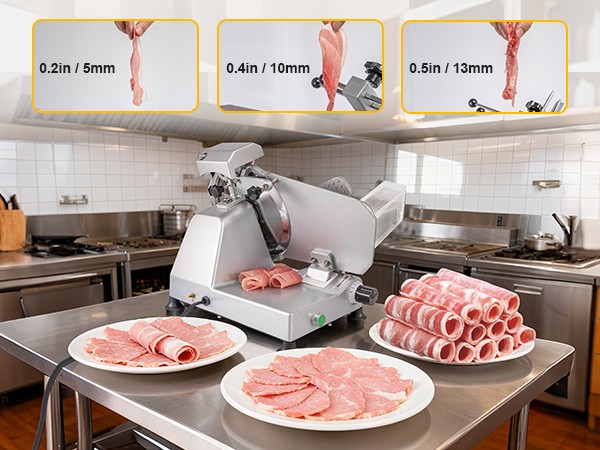 TECSPACE 10 inch Commercial Meat Slicer, 180 W Electric Meat Slicer Machine