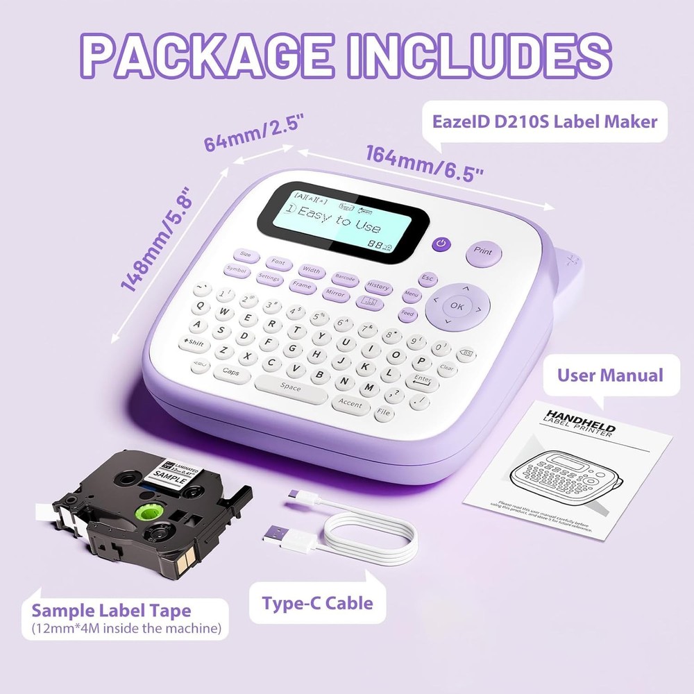 Smart & Compact Label Maker with Waterproof Tape - Perfect Classroom Tool