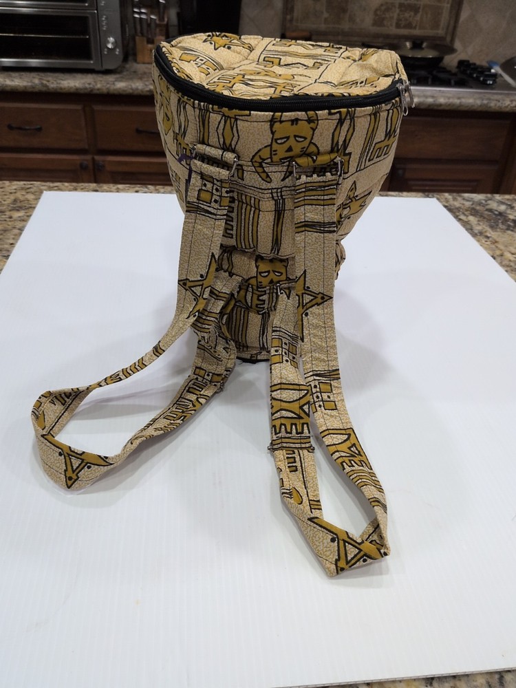 African Dejembe Drum With Carrying Case