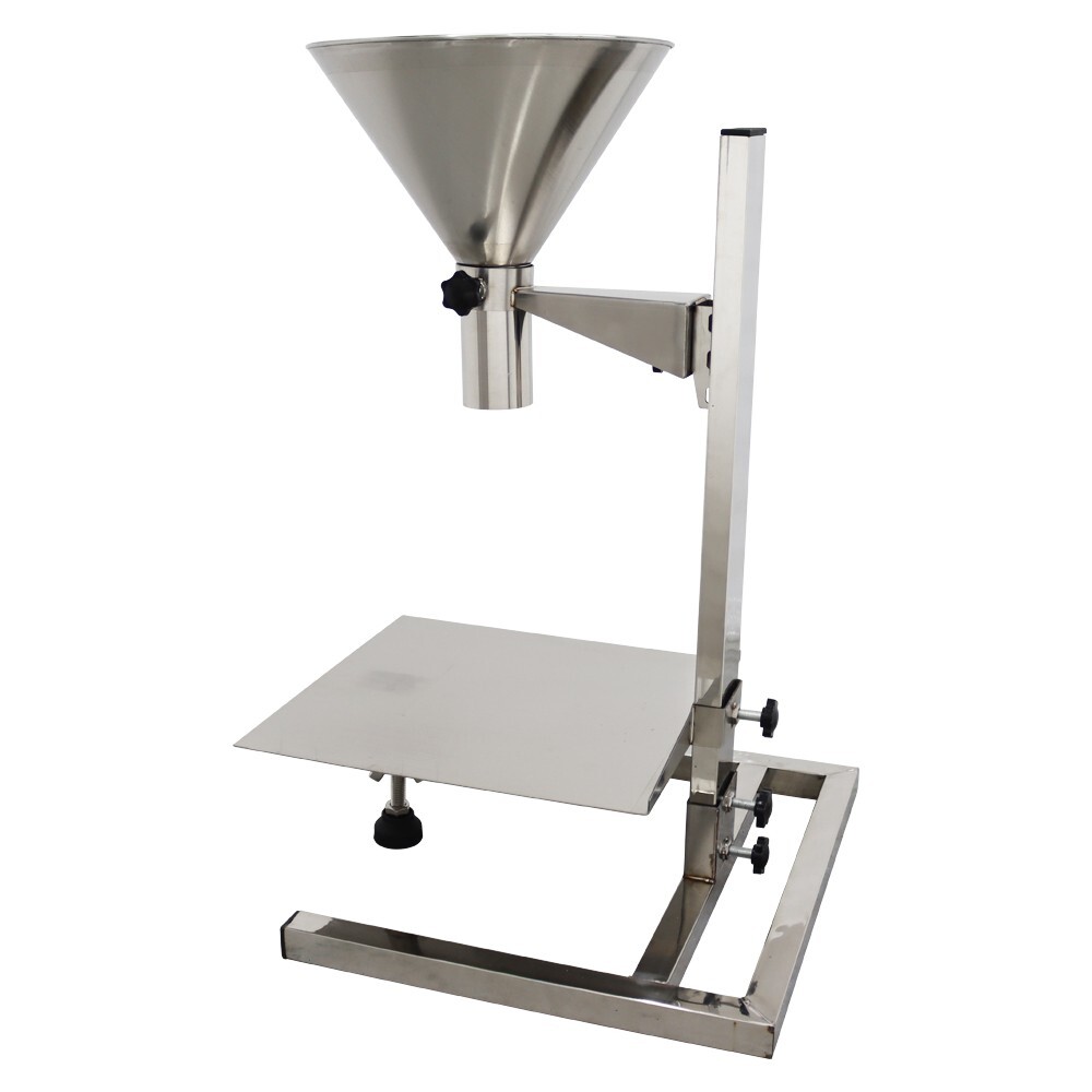 Stainless 4cm Feeding Hopper with Support Stand Lifting platform Height Adjust
