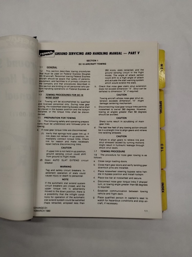 Federal Express 727 Minimum Equipment List & Configuration Deviation List-Origin