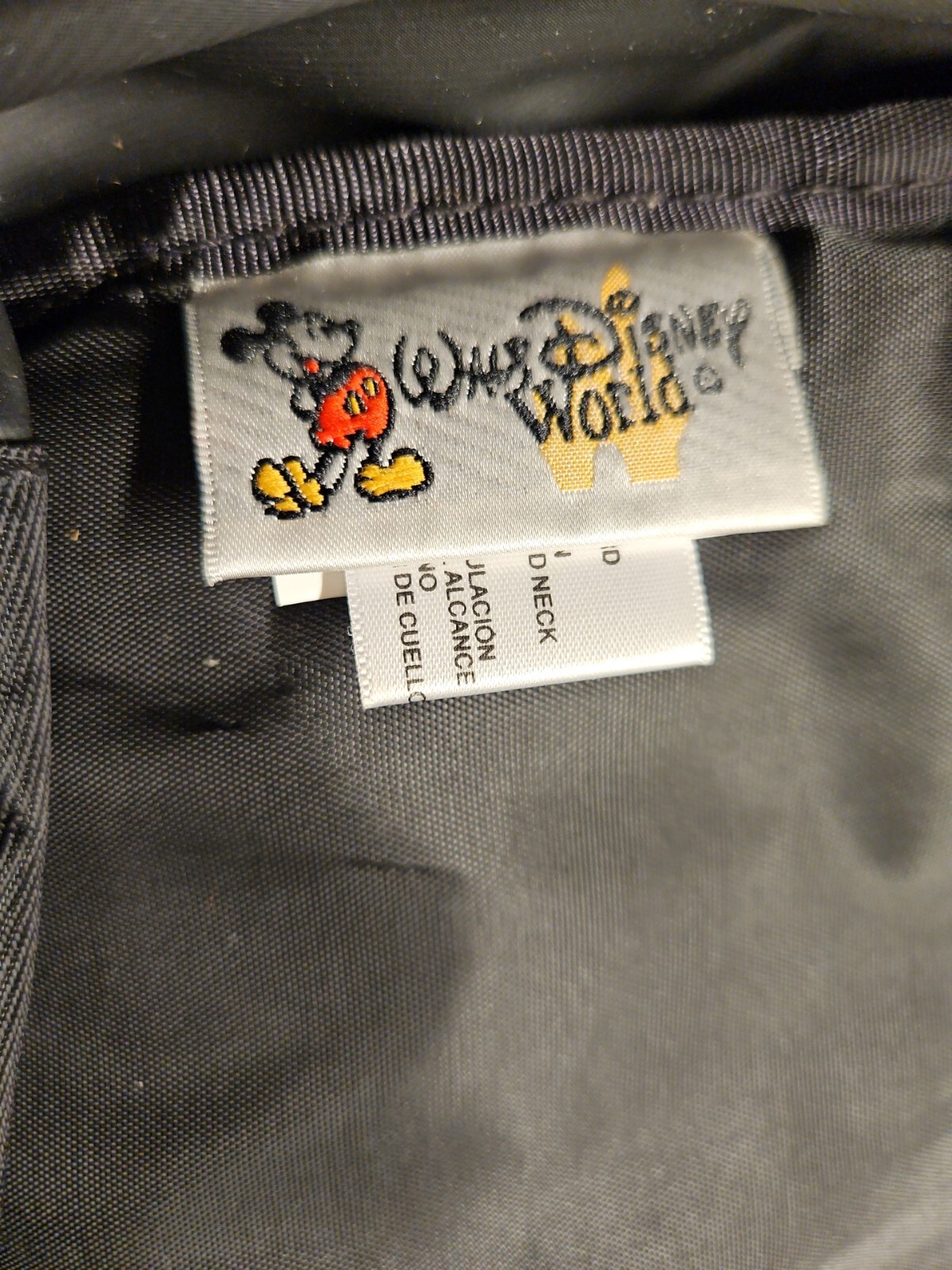 Walt Disney World Backpack Mickey Mouse Ears Embroidery New~Black