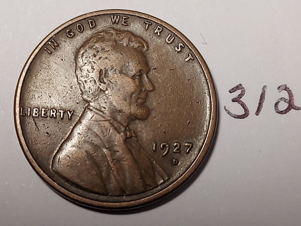 1927-D Lincoln Wheat Cent    High Grade  #312