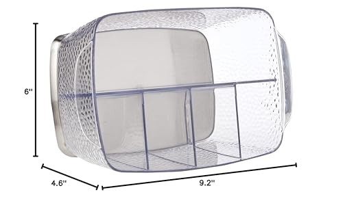 iDesign Rain Plastic Silverware Caddy Organizer Flatware