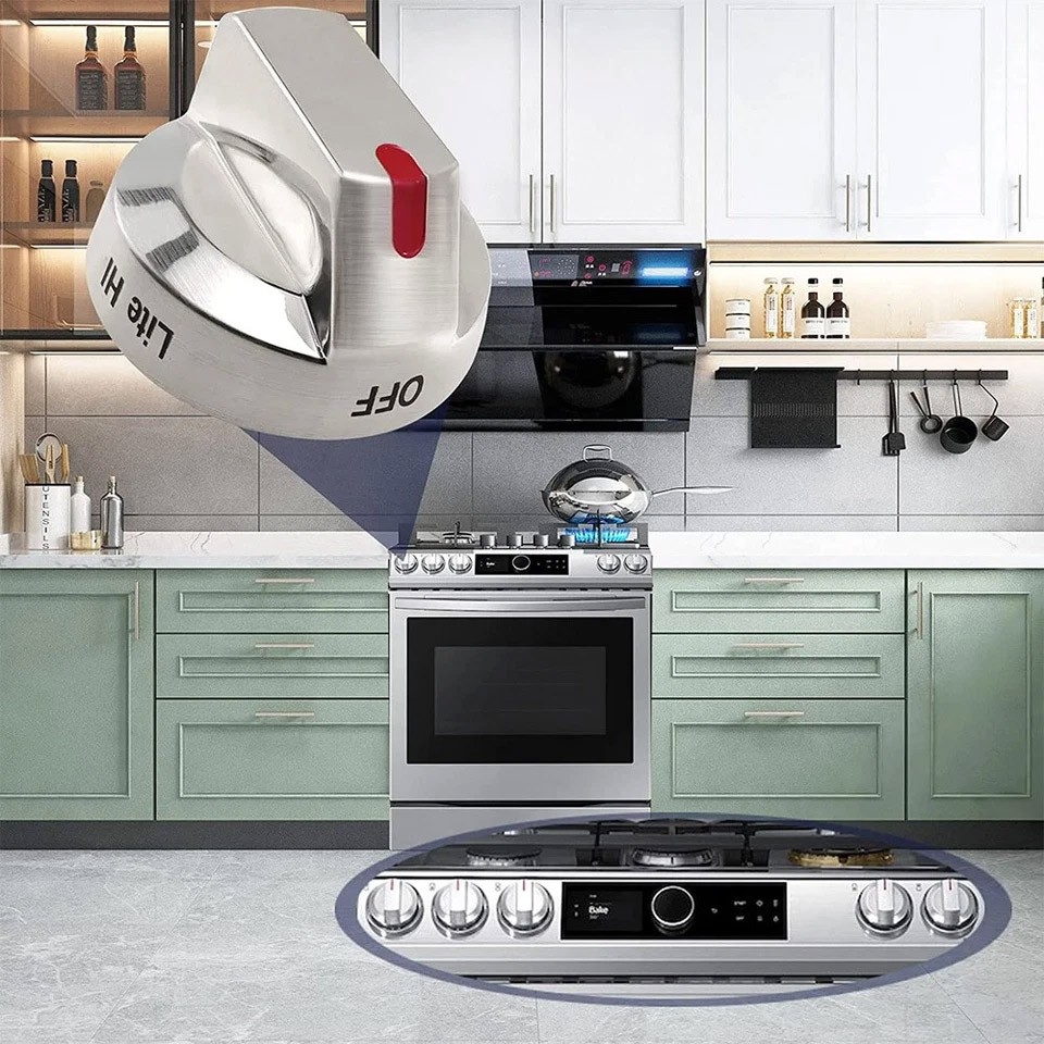 5X Gas Stove Range Knobs Switch DG64-00473A for Samsung Cooktop Oven NX58H5600SS