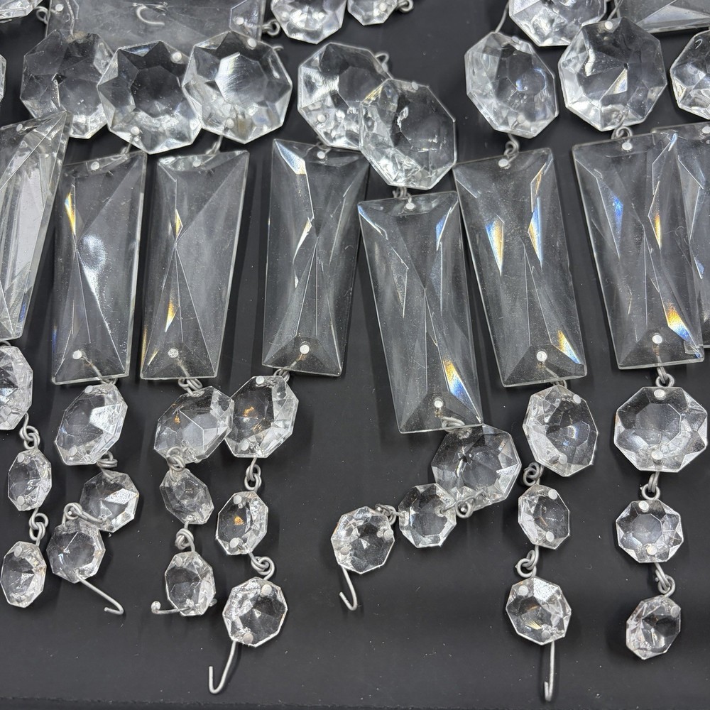 VTG 31 Strands Rectangular & Octagon Prisms Crystal Chandelier Replacement 155