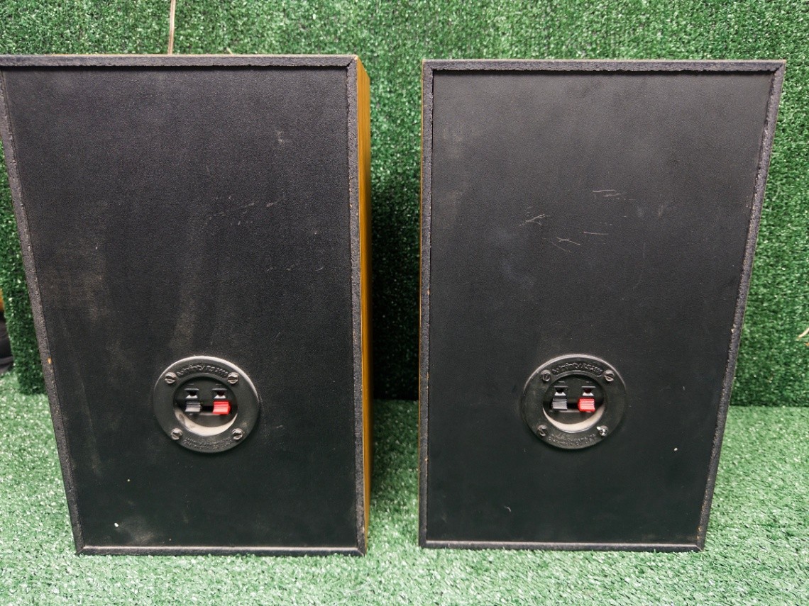 Vintage Infinity RS 2000 Bookshelf Speakers Pair Polycell Tweeters Wood Veneer