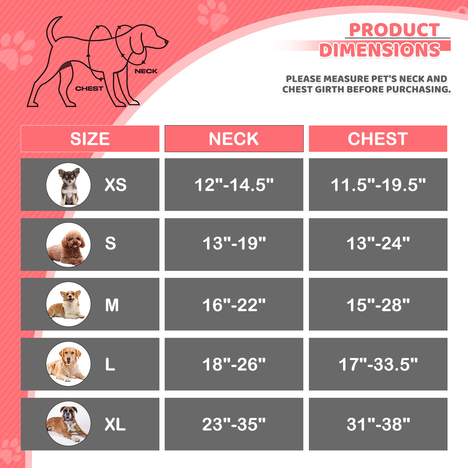 Adjustable Control No Pull Pet Dog Harness Red w/Reflective Strips & Soft Handle