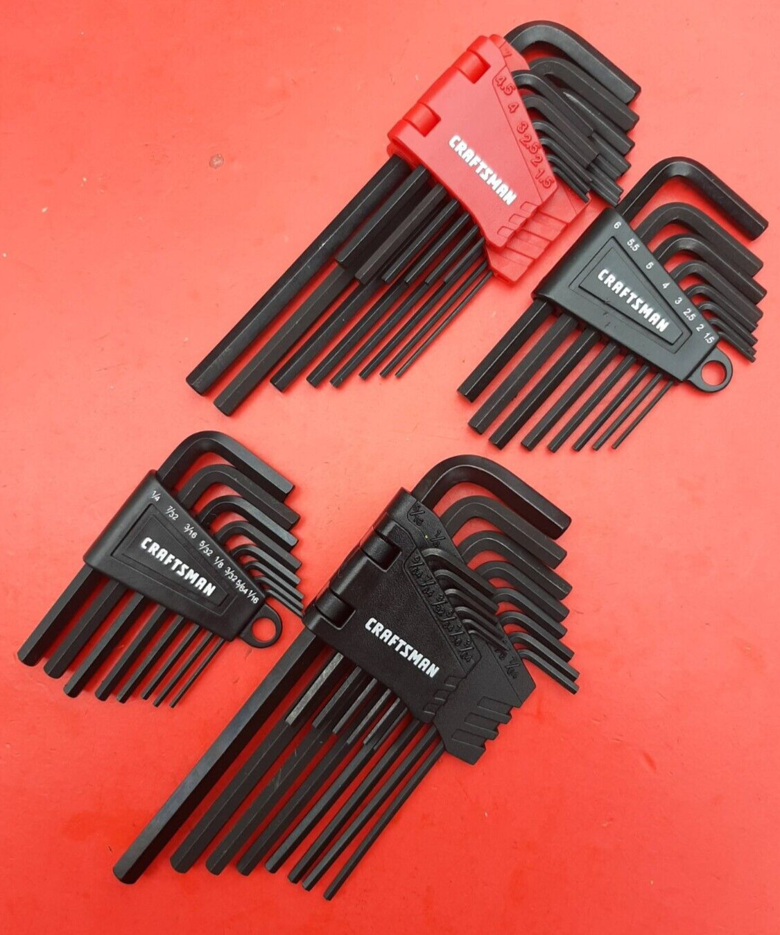 NEW CRAFTSMAN TOOLS 44 Piece  SAE & METRIC MM Allen / Hex Key Wrench Set