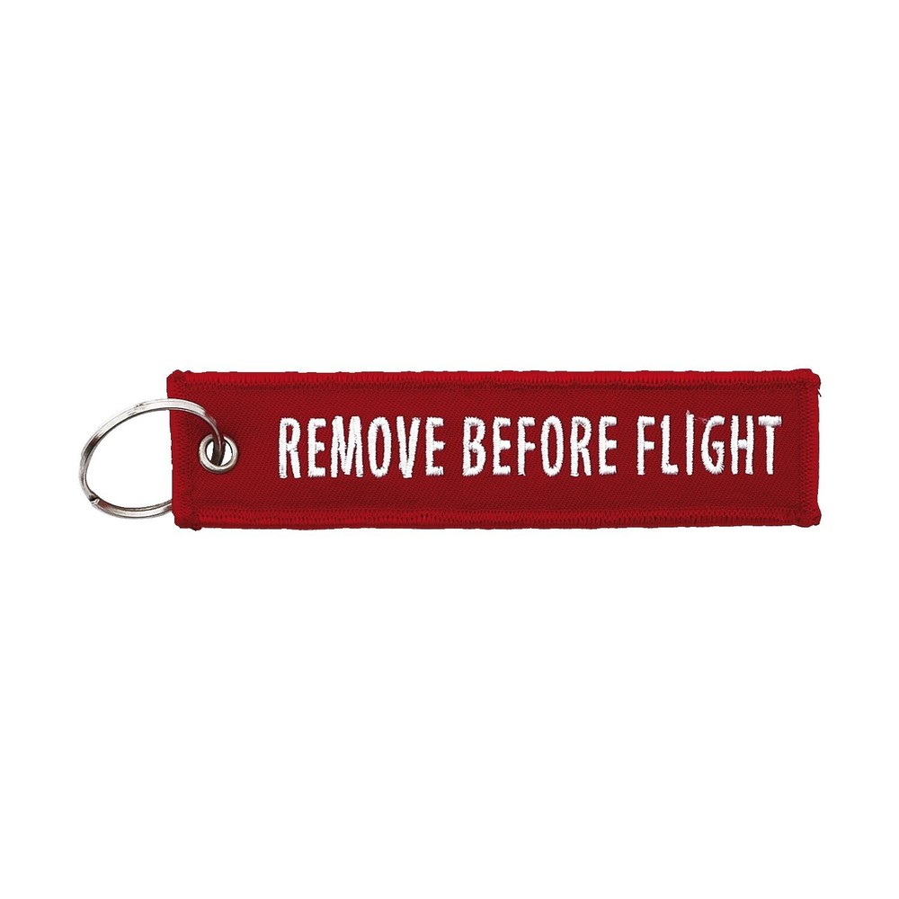 RED REMOVE KEYCHAIN BEFORE FLIGHT