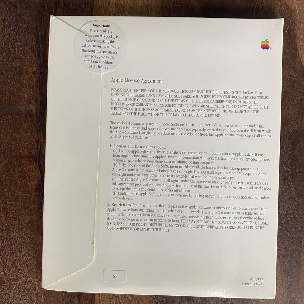 Apple Macintosh SE Owner's Guide Manual w/ Software Floppy Disk Set Vintage