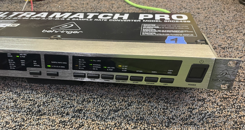 BEHRINGER UltraMatch PRO SRC2496 AD/DA & Sample Rate Converter - Great condition
