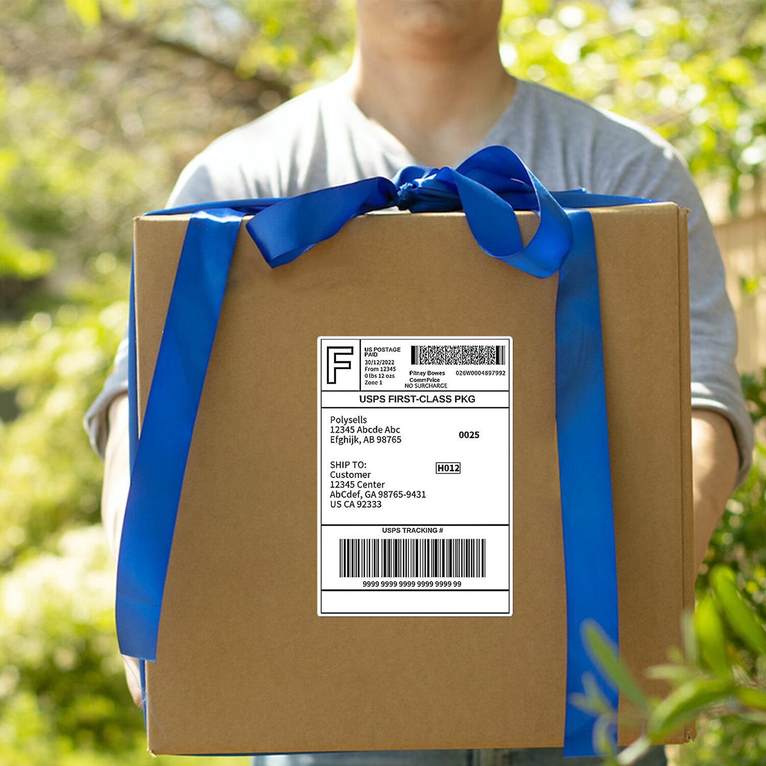 Shipping Labels 8.5x5.5 half sheet Self Adhesive 2 Per Sheet POLYSELLS