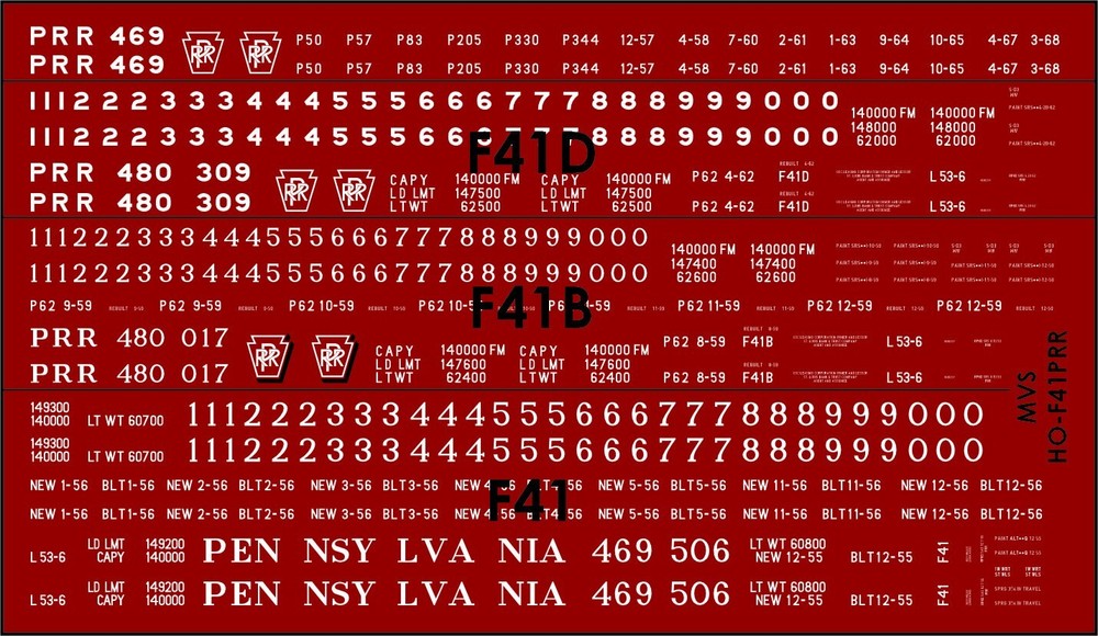 Prr F41 Flatcar Decals