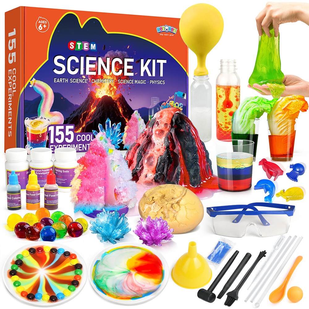155 Experiments Science Kits for Kids STEM Educational Toy Physics Chemistry Set
