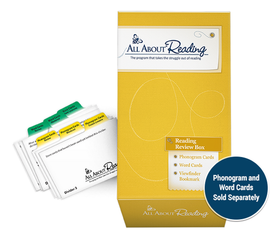 All About Reading: Review Box (with divider cards)