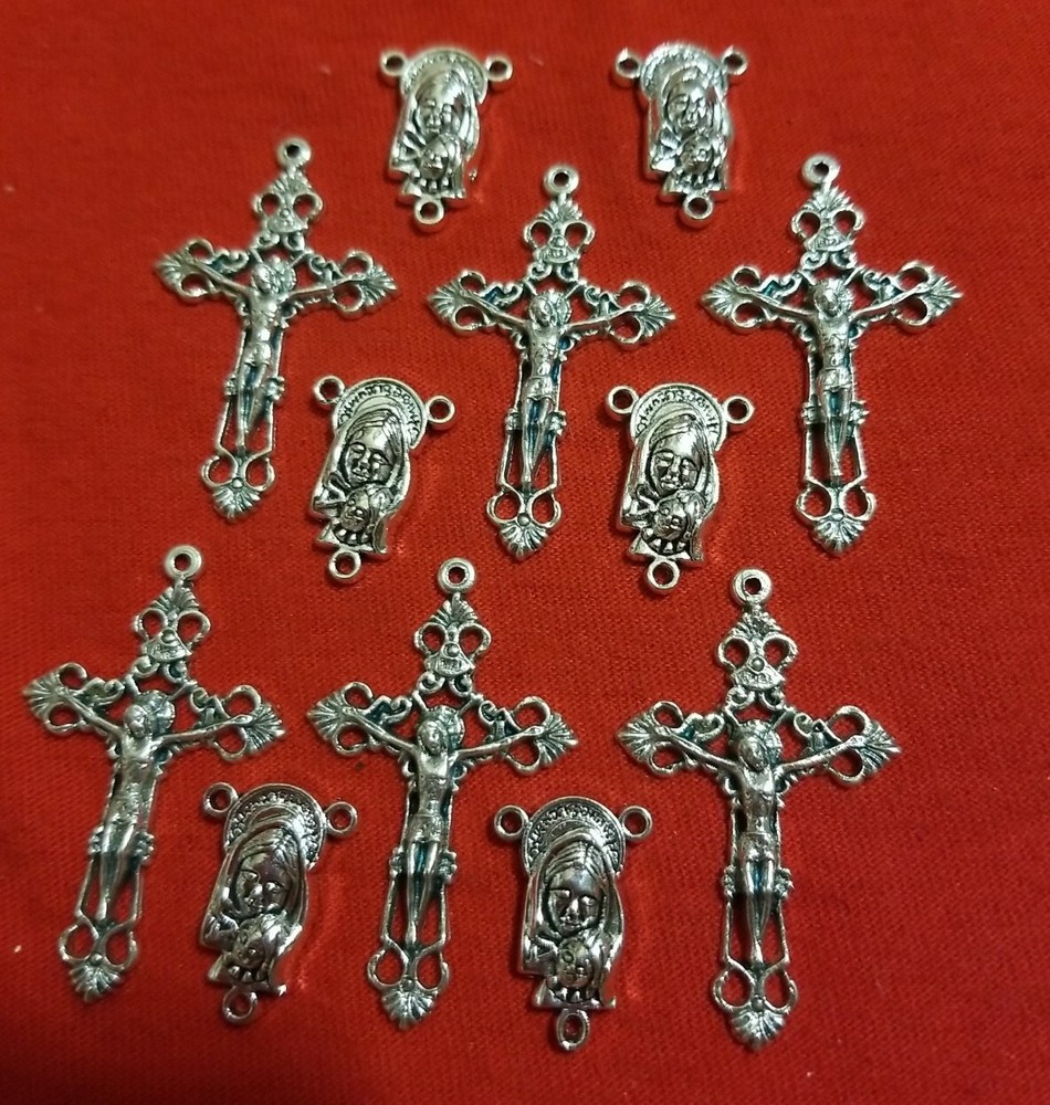 12 Crucifixes & Rosary Centers Make Rosaries Part Centerpieces