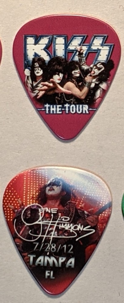 KISS THE TOUR TAMPA 7-28-12 Guitar Pick GENE SIMMONS 2012