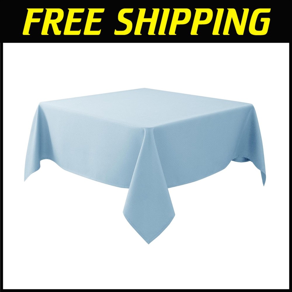 Light Blue Square Tablecloth 54x54 - Water Resistant