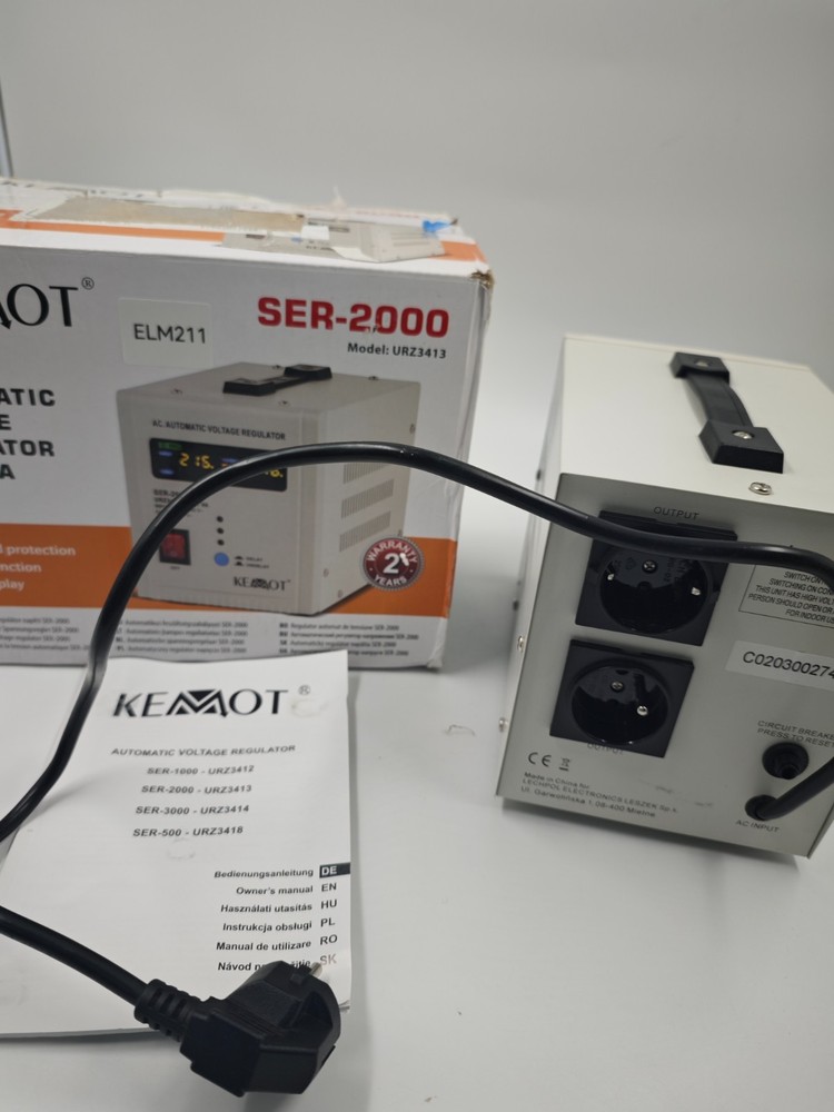 KEMOT SER-2000 Automatic Voltage Regulator 2000VA (URZ3413)