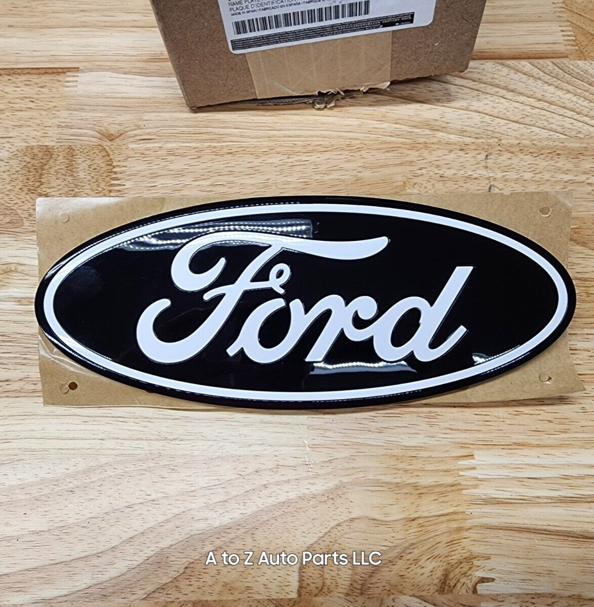 NEW 2024-2026 Ford F-150  Black/White Lettering Oval Tailgate Emblem, OEM