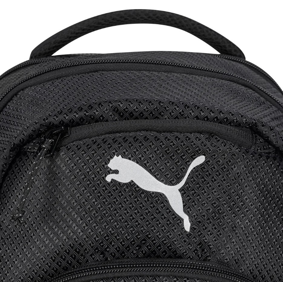 Puma Backpack Challenger 2 Black Pockets Reflective Compression Straps School