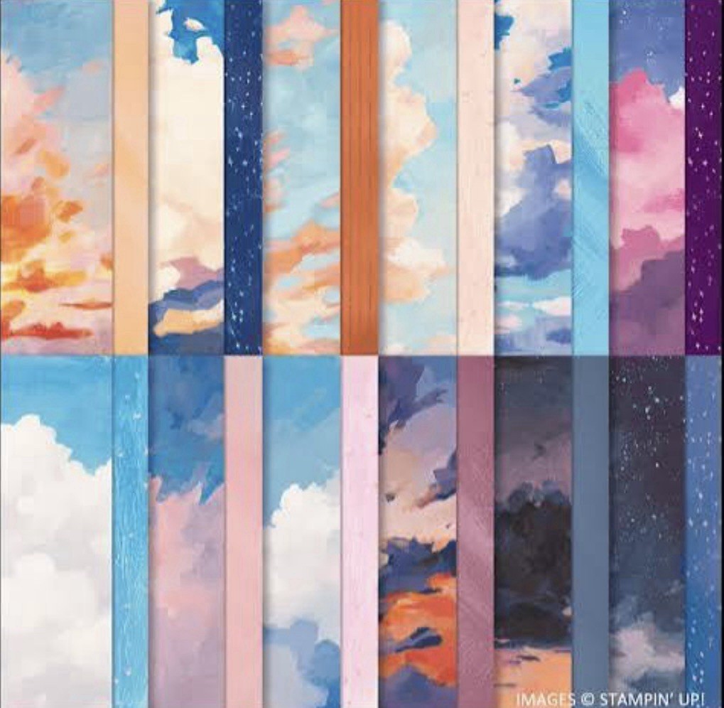 EVERYDAY SKIES Designer Series Paper DSP Stampin Up Full Pack 48 Sheets 2602