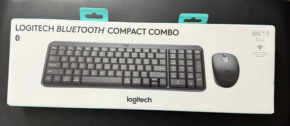 Logitech BLUETOOTH Black Compact Combo Wireless Keyboard & Mouse 920-013507