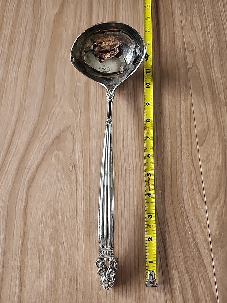 Godinger  Olde Copenhagen  Soup Ladel Silver Plated Needs Cleaning 12.5"