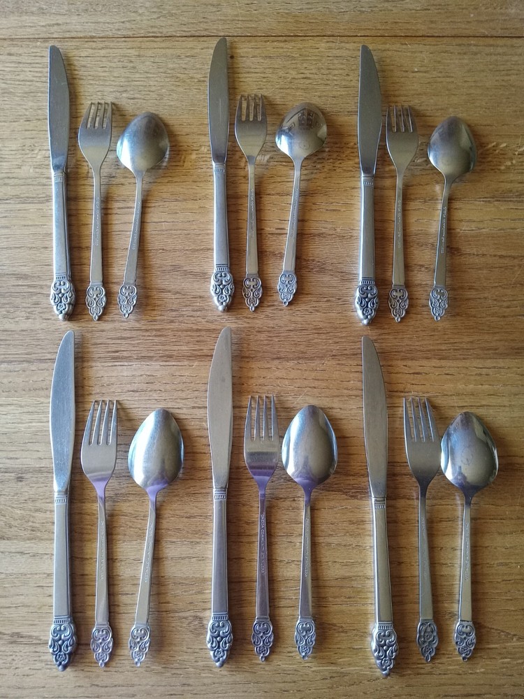 Oneida Stainless Flatware VINLAND 3pc Place Setting/Service for Six - 18 pc Set*