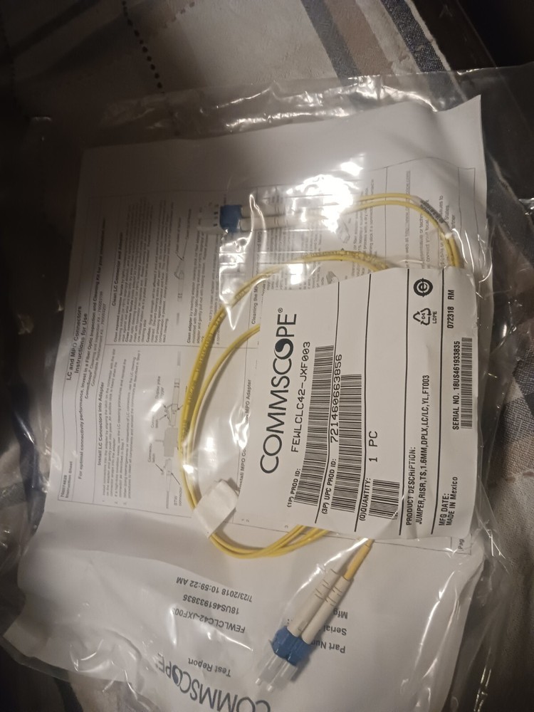 NEW COMMSCOPE Single mode Jumper Riser LS 1.6mm DPLX LC/LC FT003