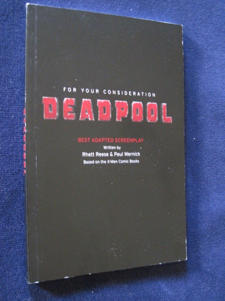 ORIGINAL SCRIPT - DEADPOOL - OSCAR CONSIDERATION 1st Ed in Book Form - X-MEN
