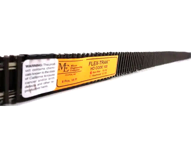 Micro Engineering ~ HO Scale ~ Code 100 ~ Flex Track ~ 3' ~ 6 Pieces ~ 10-102-6