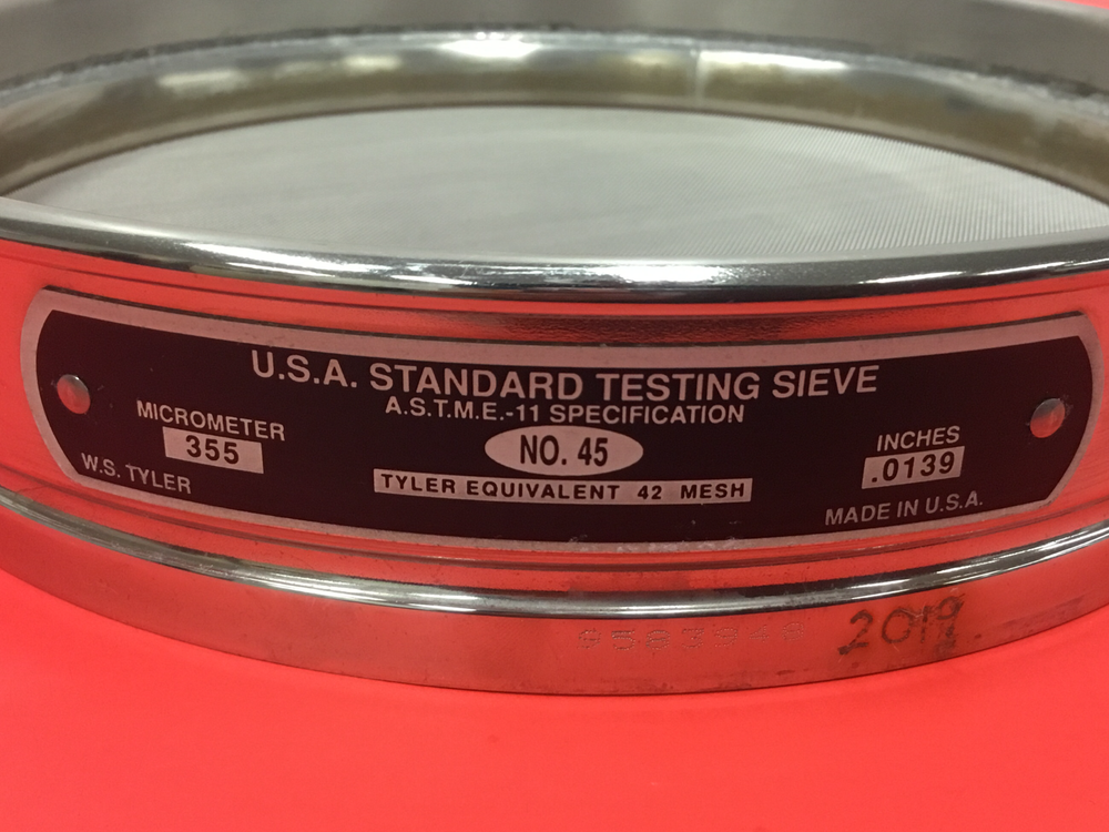 W.S.Tyler - No. 45 - Standard Testing Sieve - 356 Micrometer