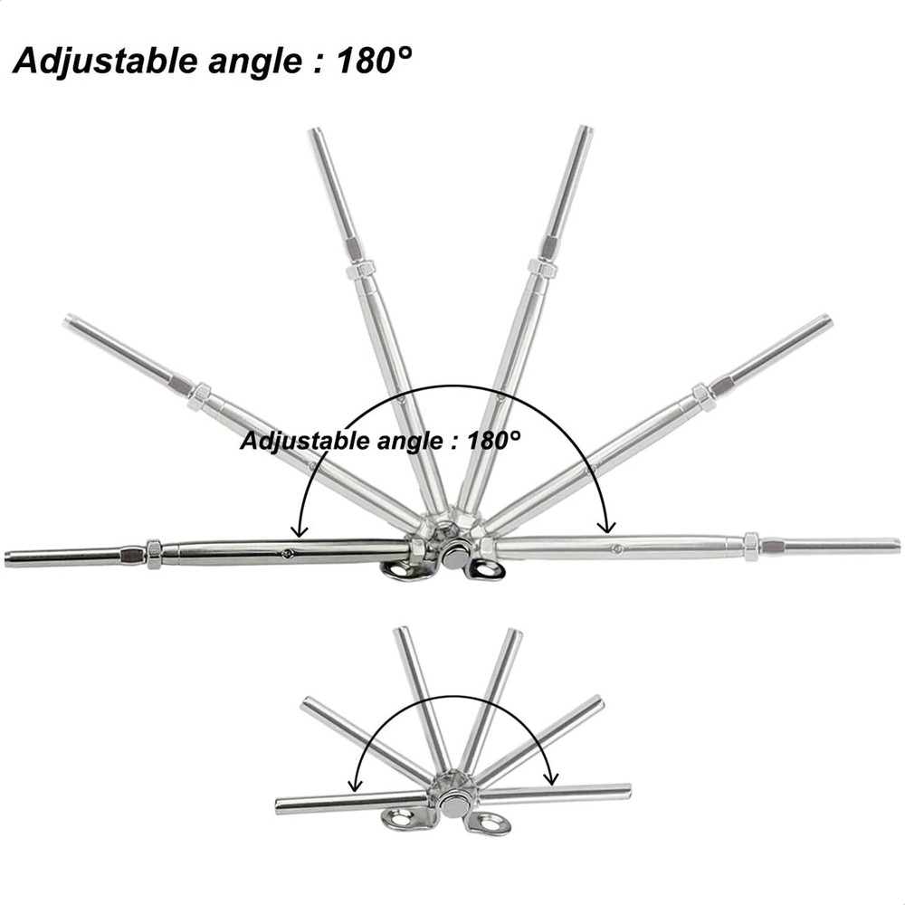 Stainless Steel Cable Railing System Kit,12 Pairs Adjustable Angle Cable Rail...