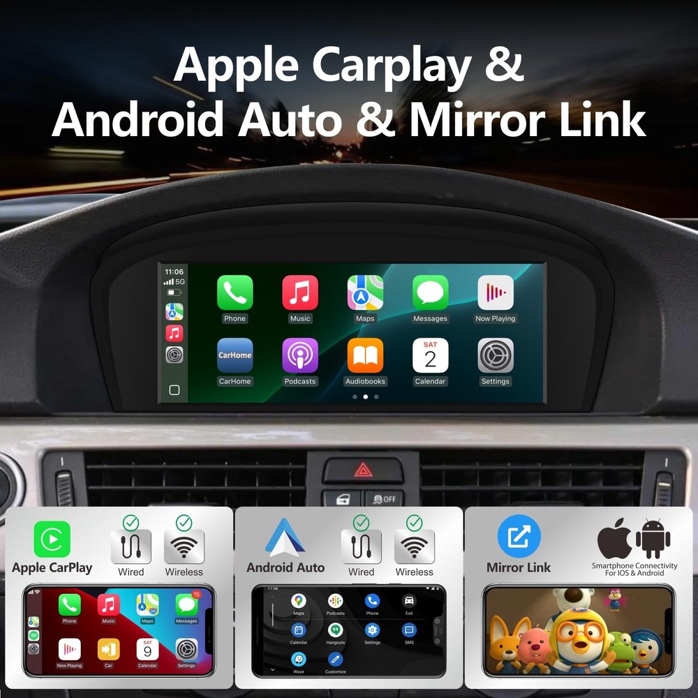 Wireless CarPlay TouchScreen CCC CIC BMW 3/5 Series E90 E91 E92/93 E60 E61 E63