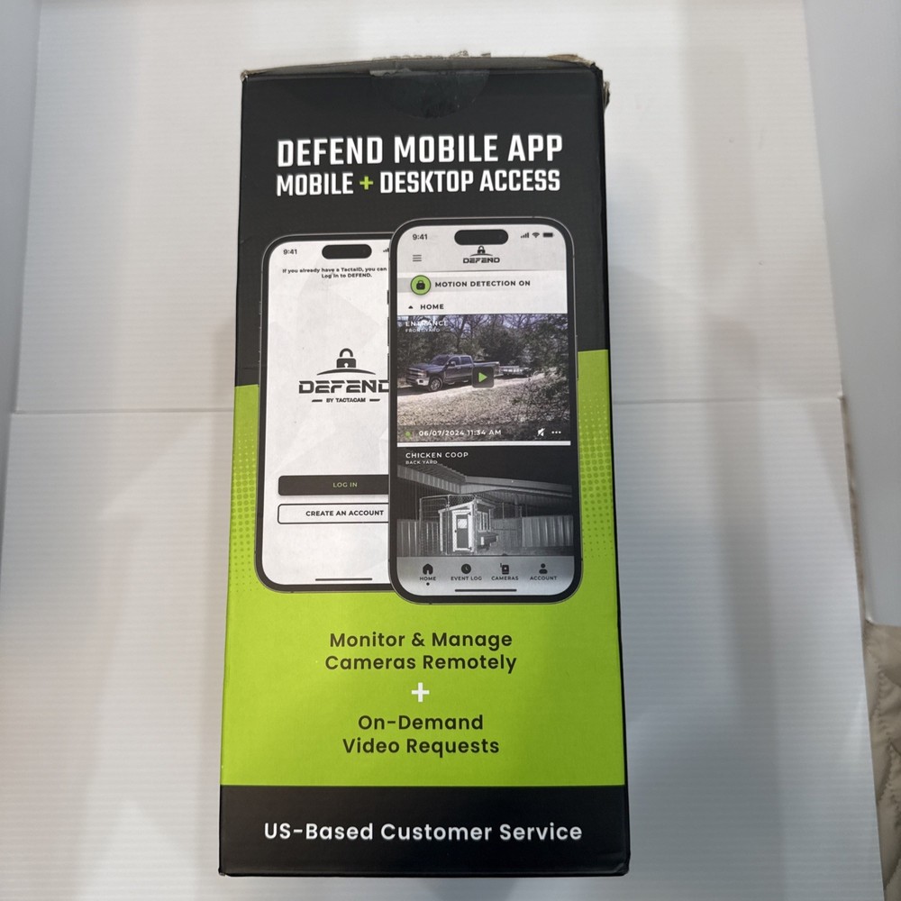 Open Box Tactacam Defend Cellular Security Camera DFD-GRD01