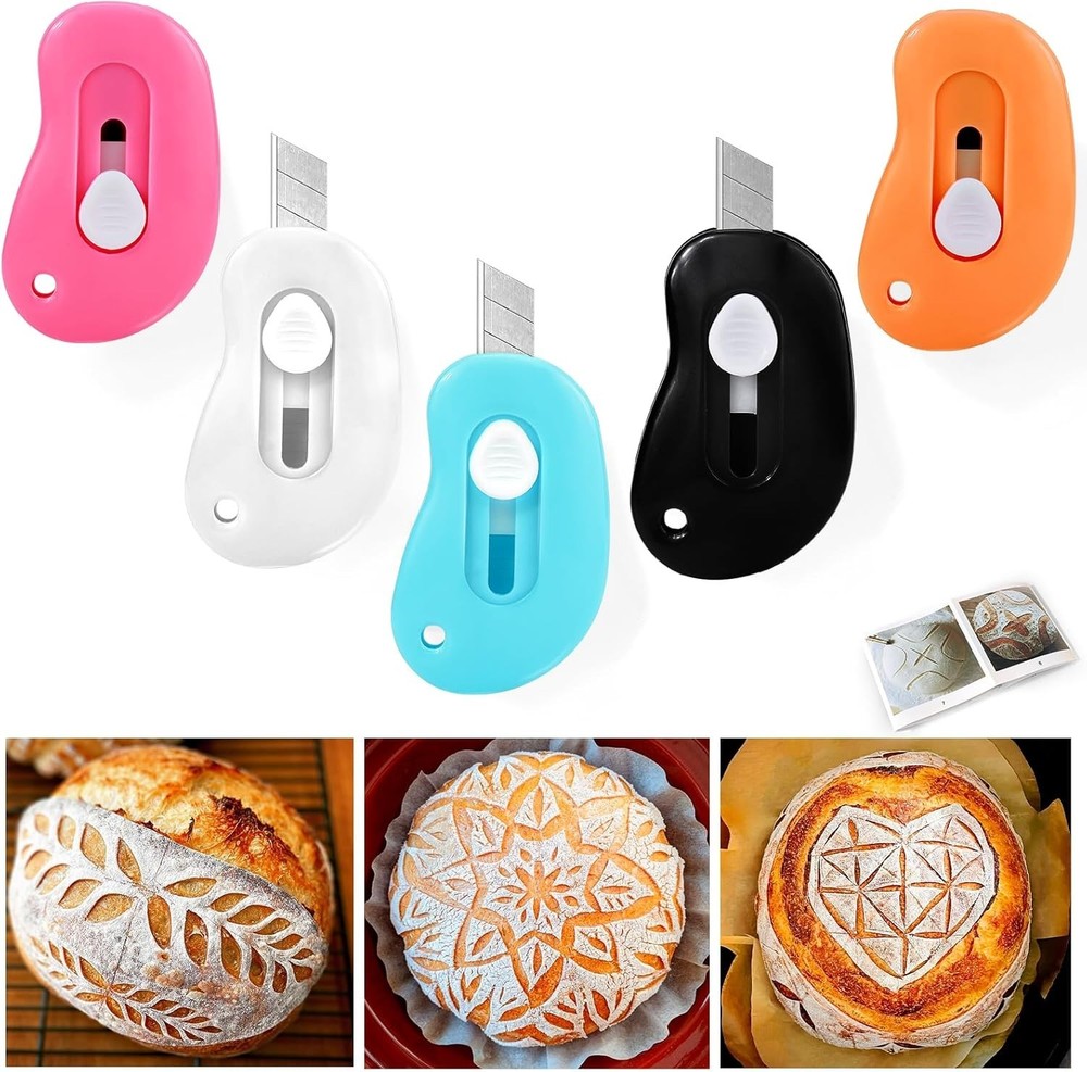 Ultimate Sourdough Scoring Tools - 5 Durable Bread Lames with Patterns Booklet