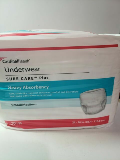 Cardinal Sure Care Plus Protective Underwear - S-M, Pack of 20