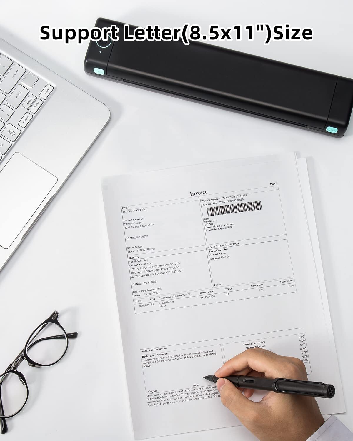 A4 Portable Wireless Bluetooth Thermal Printer Tattoo PaperBrother PJ-722 lot