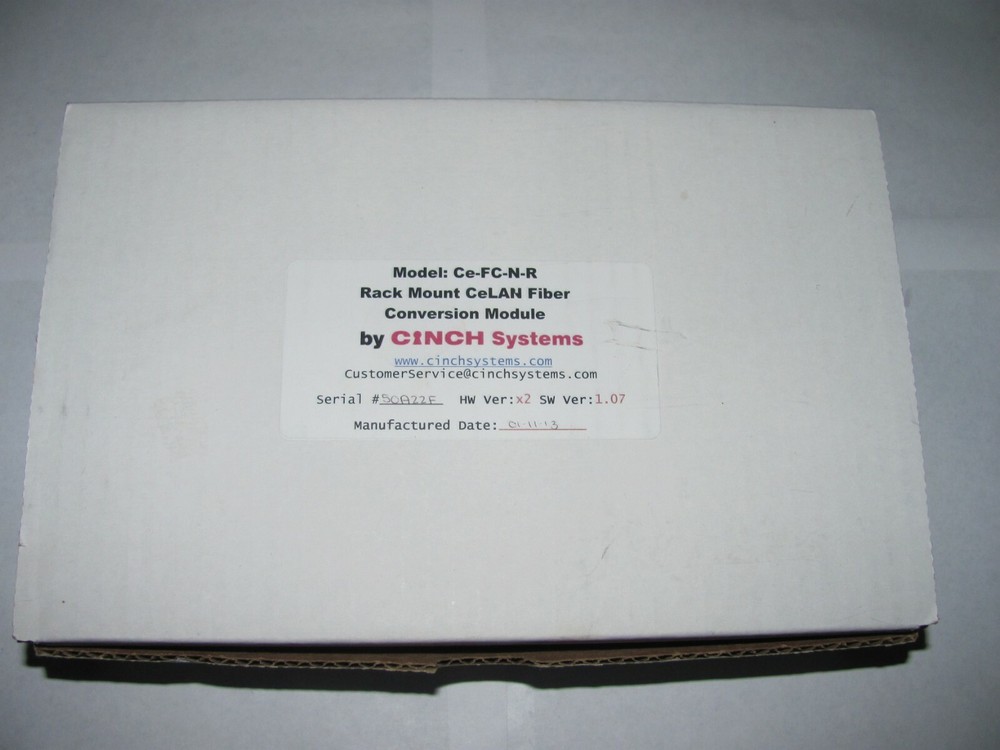 Cinch Systems Ce-FC-N-R Rack Mount Celan Fiber Conversion Module